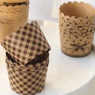 Permanenty 50 ชิ้น ถ้วยกระดาษคัพเค้ก ห่อเค้ก แม่พิมพ์มัฟฟิน คัพเค้ก ซับใน ถ้วยอบ ของดี