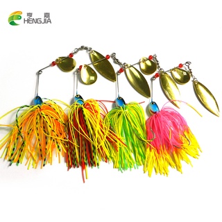 Hengjia 1pcs เหยื่อตกปลาปลอม เหยื่อตกปลา 17g Spinner Fishing Lure Buzzbait Artificial Bait Fishing Tackle