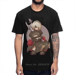 [COD]เสื้อยืด ผ้าฝ้าย พิมพ์ลายกราฟฟิค NieR Automata 2B 9s A2 สไตล์วินเทจ ใส่สบาย แฟชั่นสําหรับผู้ชายS-5XLเสื้อยืด