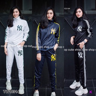 10314 Set Sport Jacket เสื้อเเจ็กเก็ต+กางเกงขายาว แต่งแถบข้าง มี 3 สี