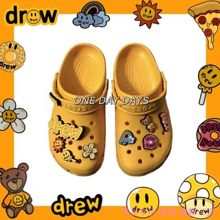 ☈❒Crocs รองเท้าลําลอง สวมหุ้มข้อ ลายดอกไม้ ดาวน่ารัก 1 ชิ้น