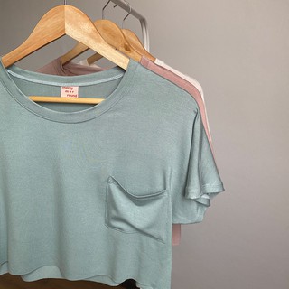 Basic Crop Top (Blue/Brown/White/Green)