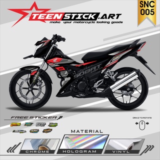 Striping SONIC 150R - แถบโฮโลแกรม โครเมี่ยม วินิล UV ใส แปรผัน HONDA SONIC On Heart ใหม่ล่าสุด 150R 005r