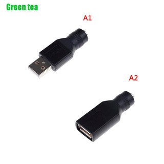 Green tea อะแดปเตอร์แปลง 5v 5.5x2.1 มม. dc usb 2.0 สําหรับแล็ปท็อป