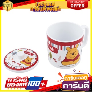 ถ้วยหู+ฝาเมลามีน 700ml FLOWERWARE POOH WOODLAND แก้วน้ำ MELAMINE MUG+LID 700ml FLOWERWARE POOH WOODLAND