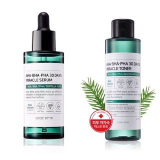 ✅พร้อมส่ง💯ของแท้  SOME BY MI AHA BHA PHA 30 Days Miracle Toner150ml / Serum50ml