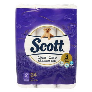 กระดาษชำระ ทิชชู่เปียก กระดาษชำระ SCOTT NATURAL FRESH แพ็ค 24 ม้วน อุปกรณ์ทำความสะอาด ของใช้ภายในบ้าน TOILET PAPER SCOTT