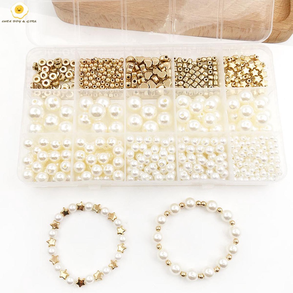 ชุดลูกปัดไข่มุก สําหรับทําเครื่องประดับสร้อยข้อมือ DIY 720 ชิ้น SHOPSBC3739