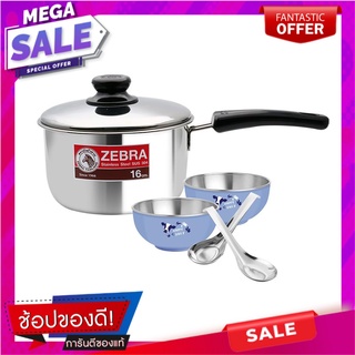 ชุดเครื่องครัว ZEBRA HAPPY MOLLY 6 ชิ้น เครื่องครัว COOKWARE SET ZEBRA HAPPY MOLLY 6PCS