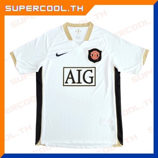 Manchester United 2006/07 Away Jersey เสื้อบอลแมนยูย้อนยุค เสื้อแมนยูย้อนยุค white gold