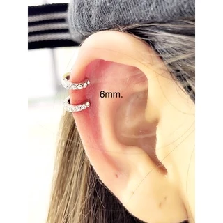 ✅ราคา1คู่ ของแท้งานเกาหลี💯%ต่างหูห่วงคริสตัลสวารอฟสกี้งานเกาหลี ใส่ไม่ลอก ไม่ดำ มี 2 สี สีเงิน สีทอง เพชรสวยเงางามมาก