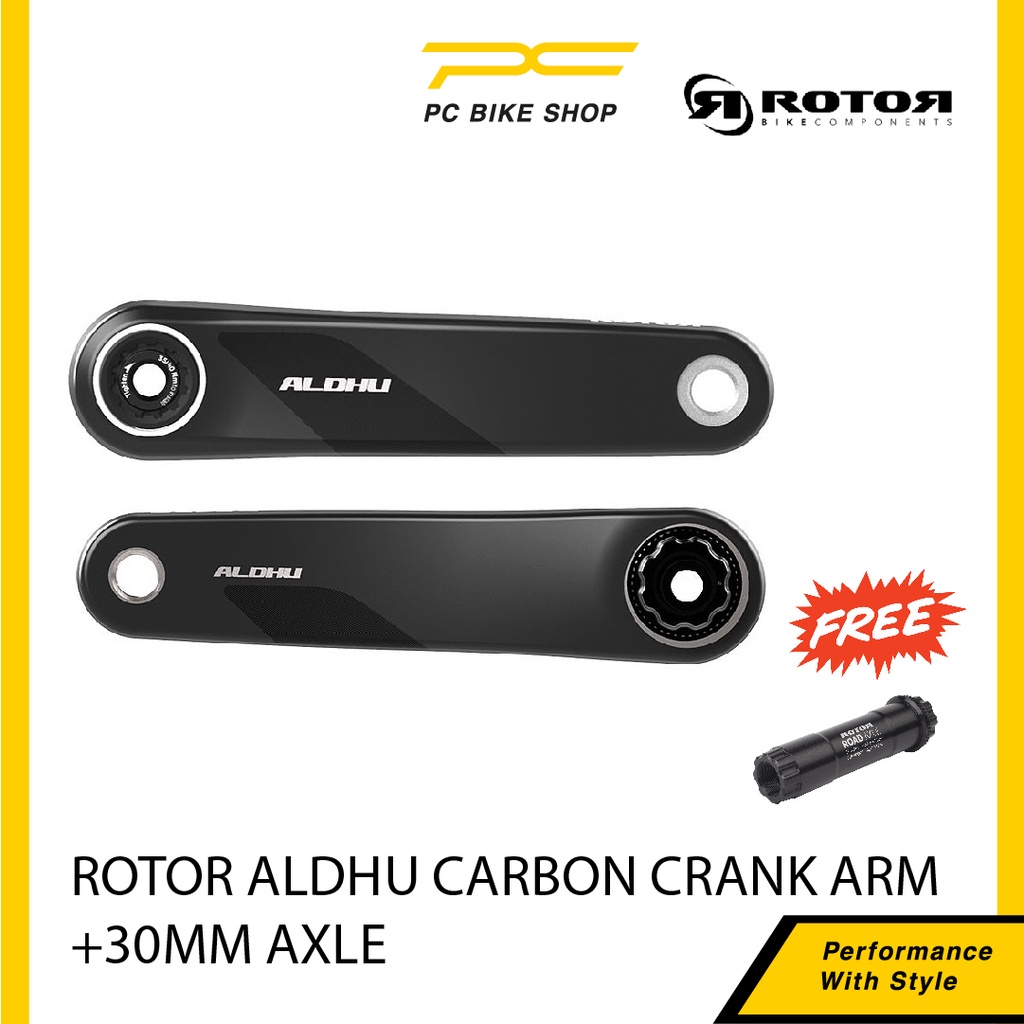 Rotor Carbon Aldhu 165/170/172.5mm แขนข้อเหวี่ยง + เพลามาตรฐาน 30mm