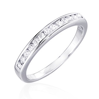 SNOWY HERITAGE แหวนเงินแท้ 925 Silver Jewelry ประดับเพชร CZ รุ่น SR2249 เคลือบทองคำขาว