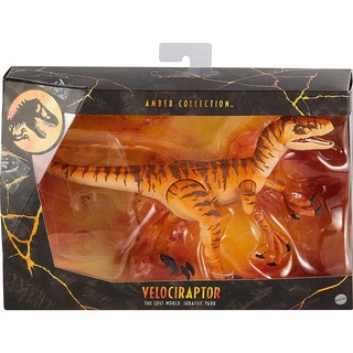 ของเล่นฟิกเกอร์ ของสะสม ไดโนเสาร์ Jurassic Park: The Lost World Amber Collection Tiger Velociraptor