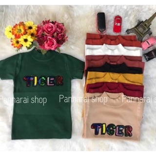 เสื้อไหมพรมคอปีน ปักเลื่อมTiger