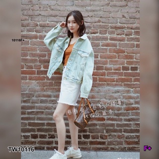 👗Pfashion [ส่งไว!!🚛] P10116 เสื้อแจ๊กเก็ตยีนส์แขนยาว long sleeve denim jacket