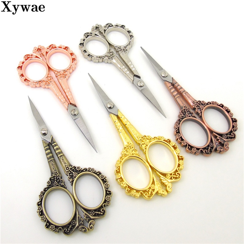 Oumefar Antique Style Dragon Phoenix Stainless Steel Scissors - Embroidery & Craft Tailor Scissors