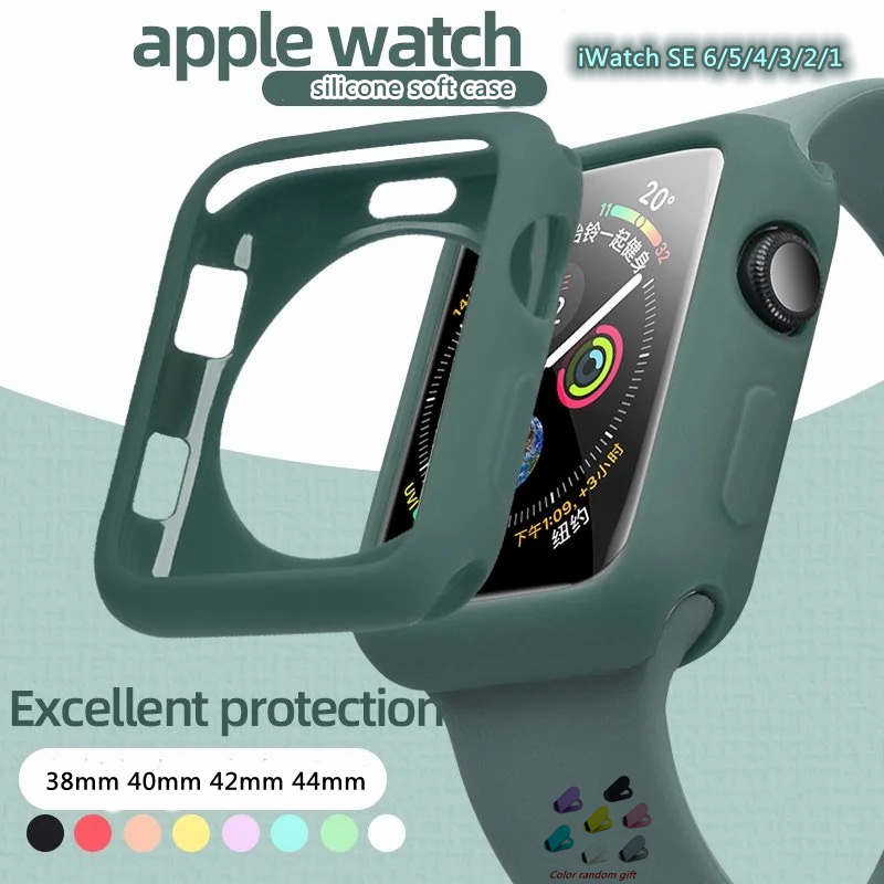 Apple Watch Silicone Matte Series 7 Case Case สําหรับ Apple Watch 41mm 45mm 38 40 42 44mm iwatch Ser