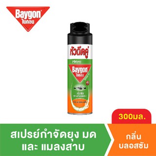 ไบกอนเขียว สเปรย์กำจัดยุง มด แมลงสาบ 300 มล.  Baygon Multi Insect Killer Blossom Aeresol Spray 300ml