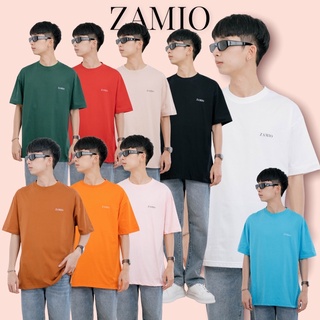 ZAMIO BASIC T-shirt เสื้อยืดแขนสั้นทรงโอเวอร์ไซส์สีพื้น