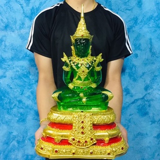 พระแก้วมรกต หน้าตัก9นิ้ว สูง45ซม. งานปิดทอง ประดับเพชรงดงาม ผ่านพิธีปลุกเสกแล้ว