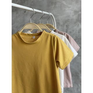 เสื้อยืดเด็ก เนื้อนิ่ม คอกลม ชาย/หญิง สี Earth tone