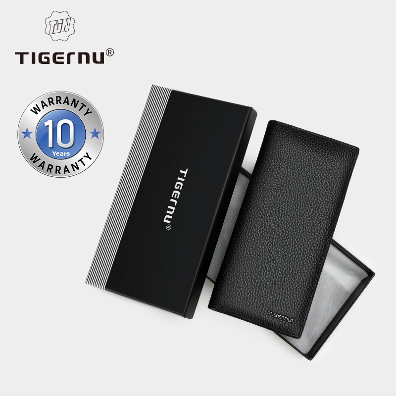 Tigernu 8003 กระเป๋าสตางค์หนังวัวใบยาวพร้อมกล่องของขวัญ