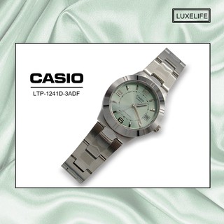 Casio นาฬิกาข้อมือผู้หญิง สายสแตนเลส รุ่น LTP-1241D-3ADF