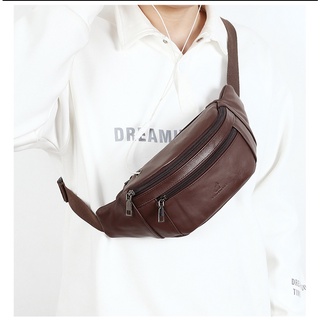 กระเป๋าคาดเอว หนังวัวแท้ ขนาดเล็ก เหมาะกับการเดินทาง สําหรับ…