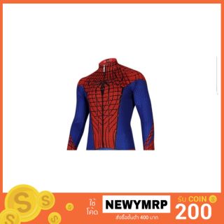 เสื้อจักรยานแขนยาว SPIDERMAN สีแดง