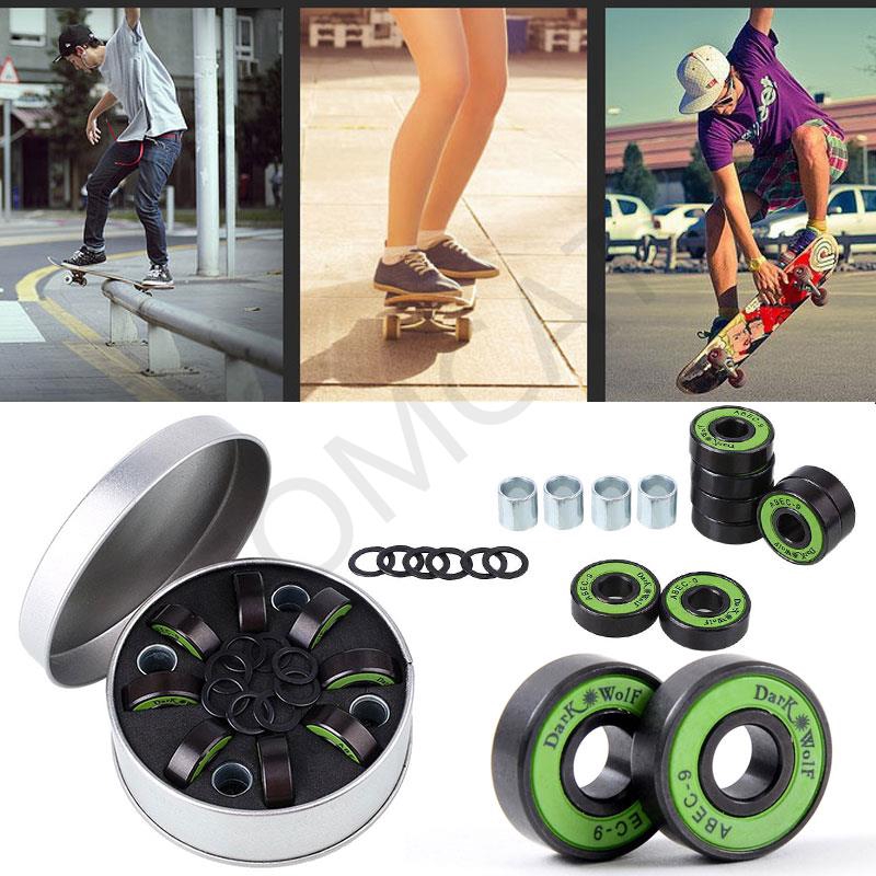 8pcs Skateboard Longboard Roller Skate Accessories Bearings Washer Kit