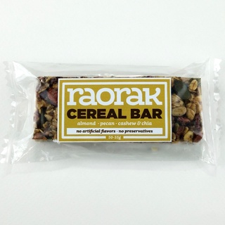 RAORAK Cereal Bar เรารัก ซีเรียลบาร์ เมล็ดอัลมอนด์ พีแคน เม็ดมะม่วงหิมพานต์ เมล็ดเจีย