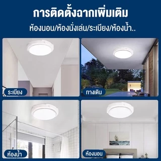 KONIG 【รับประกัน10ปี】5000W ไฟโซล่าเซลล โคมไฟเพดาน Solar Light สว่างอัตโนมัติเมื่อฟ้ามืด ชาร์จไฟอัตโนม