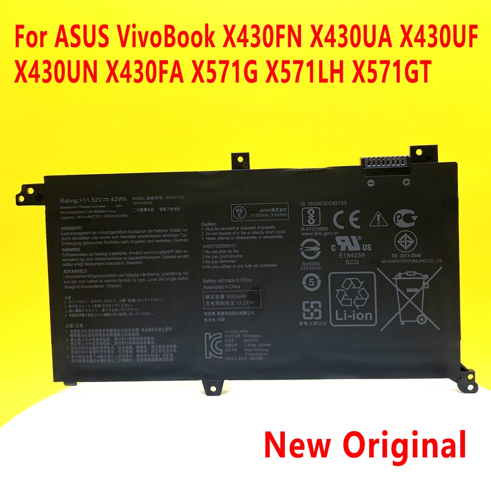 NEW B31N1732 Laptop Battery For Asus VivoBook S14 S430FA S430FN S430UA