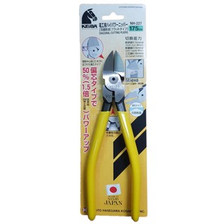 คีมปากเฉียงใหญ่ KEIBA 7 นิ้ว รุ่น NH-227 สำหรับงานไฟฟ้า Diagonal Cutting Pliers Made in Japan ของแท้ 100%
