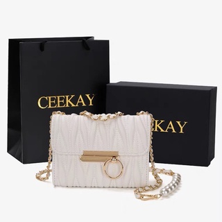 CEEKAYกระเป๋าสะพายข้าง แฟชั่น งานเกรดพรีเมี่ยม มาใหม่ พร้อมกล่อง+พร้อมถุง CE-01