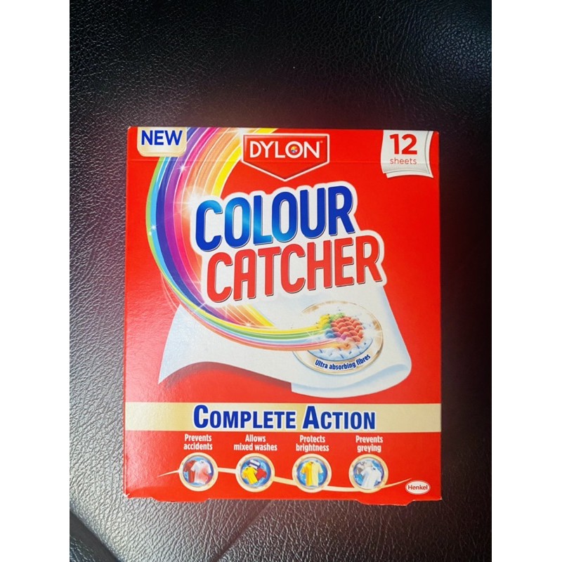 แผ่นดูดซับสีตกระหว่างซักผ้า Dylon Colour Catcher (1 กล่อง มี 12 แผ่น) ดูดซับสีตกขณะปั่นผ้า หมดปัญหาก