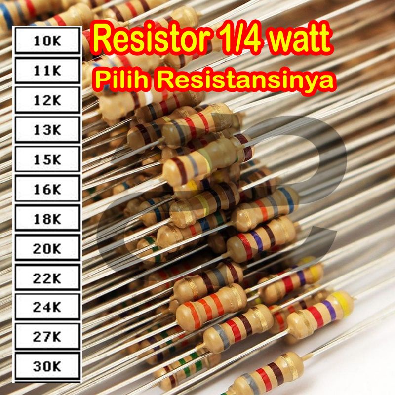 10 KOhm - 30 KOhm CARBON RESISTOR 1/4WATT 5%