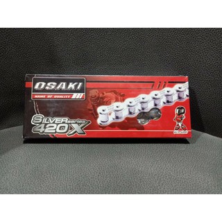 โซ่เลสชุบ ไม่เข้าสนิม OSAKI 420-100L ใส่ชาลีหรือรุ่นแนๆทนมากเงา