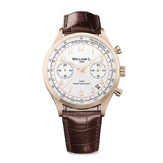 WILLIAM L 1985 นาฬิกาผู้ชาย  Watch WLOR01BCORCM 40mm ประเทศฝรั่งเศส