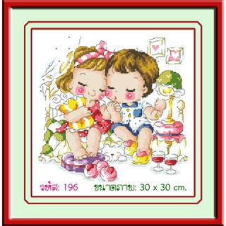 ไอแอมครอสติช iamcrossstitch DIY รหัส L-196 30x30 cm. ชุดอุปกรณ์งานฝีมือปักครอสติชครบชุด