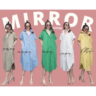 Mon To Sun Wear Dress Shirt•• เดรสเชิ้ตทรงเรียบง่าย แต่ใส่แล้วได้ความคลาสสิคลุค แพทเทรินเก๋ คอเช้ิต แขนสั้น กระดุมผ่ายาว