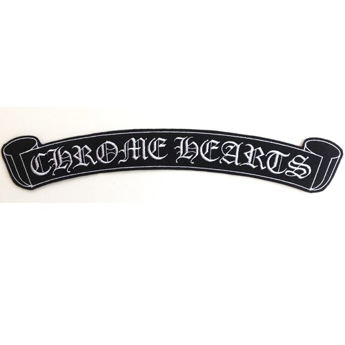 อาร์มรีดหรือนำมาเย็บติดเสื้อผ้า ปักลาย Chrome Hearts size 28 cm x 4 cm รุ่น P7Aa52-0145