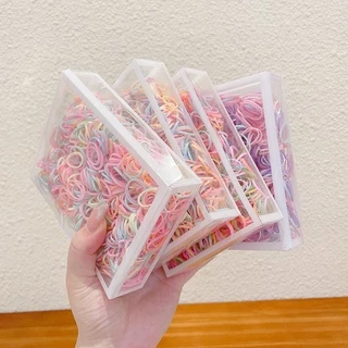 ที่คาดผมยางรัดผม สีสันสดใส สไตล์เกาหลี สําหรับเด็กผู้หญิง 1000 ชิ้น