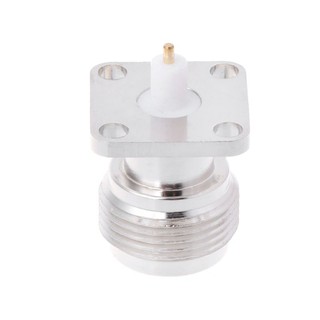 N-KFD-5 N แจ็คแผงเมาท์ RF Coax Connector บัดกรีชุบนิกเกิล