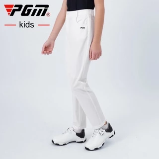 [11GOLF] กางเกงกอล์ฟขายาว เด็ก PGM - KUZ109 มี สีกรม ขาว เทา