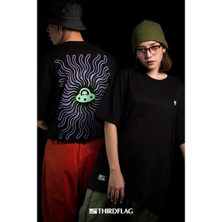 เสื้อยืดผ้าฝ้ายพิมพ์ลายขายดี คอตต้อนคอกลมthirdfalg VIMANA สินค้าใหม่ล่าสุด มาพร้อมลาย สกรีนสุดเท่ แขนสั้น สีดำ สินค้าใหม