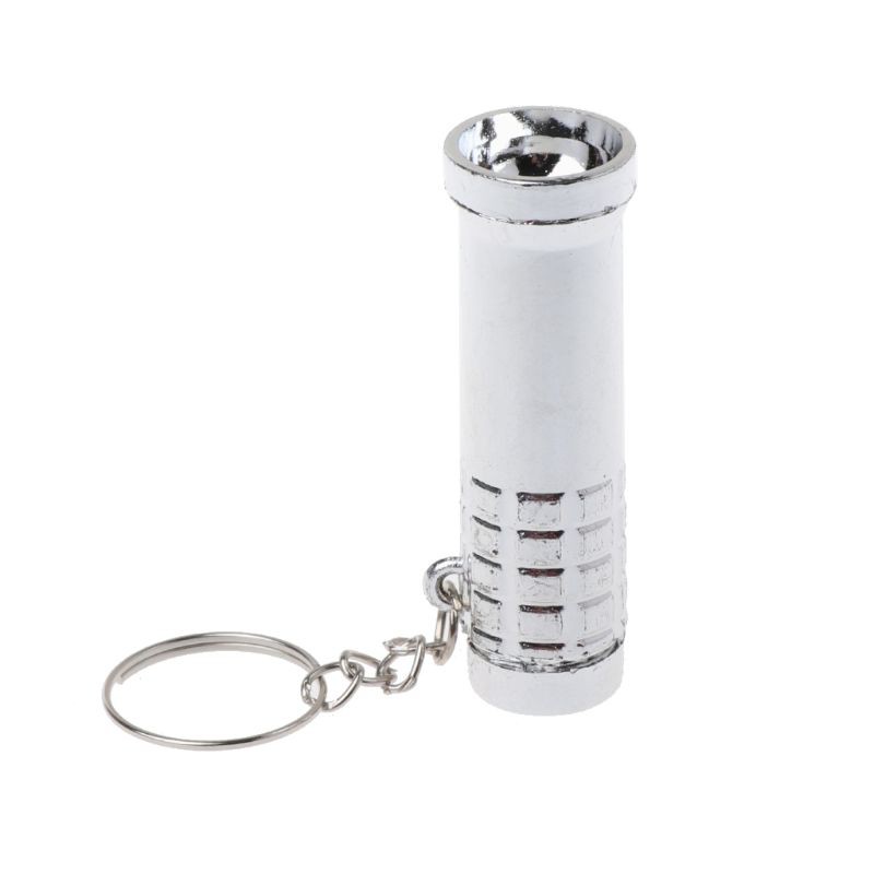 2 In 1 Mini LED Keychain White LED Torch Light and UV Purple Flashlight Keyring #1