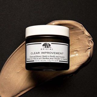 พร้อมส่ง ของแท้ 💕Origins Clear Improvement Charcoal Honey Mask to Purify&amp;Nourish. 75 ml.