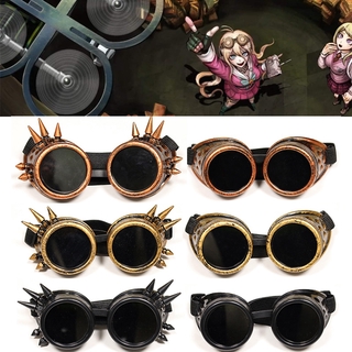 Danganronpa V3 Iruma Miu แว่นตาคอสเพลย์ Danganronpa V3 Iruma Miu Cosplay glasses Prop Gothic Cosplay Rivet Steampunk Goggles Glasses Welding Punk